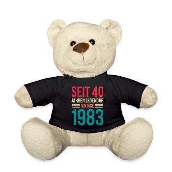 Legendär seit 40 Jahren 40. Geburtstag Vintag - Teddy - Schwarz - Vorne