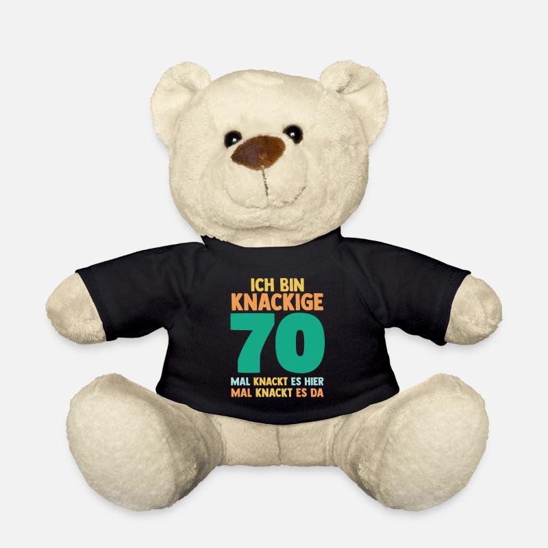 Siebzig 70 Jahre Siebzigster Geburtstag - Teddy - Schwarz