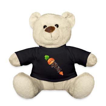 Les carottes et les légumes sont délicieux - Yum For Vegan - Nounours - noir - Devant