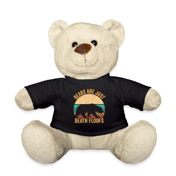 Lustige Bären sind nur Todesschwimmer Retro - Teddy - Schwarz - Vorne