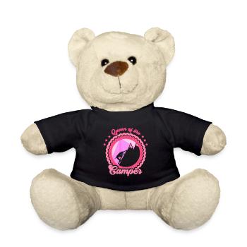 Queen of the camper camper camping camping - Teddy Bear - black - Front