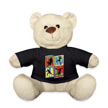 Handball Handball Player Handball Player Vintage Retro - Nounours - noir - Devant