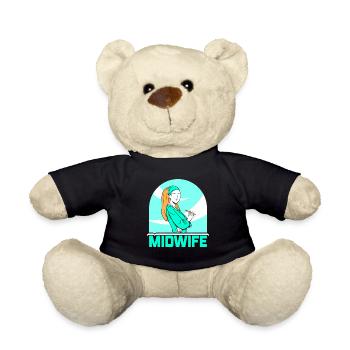 Hebamme Sprüche Geburtshilfe Beruf Hebammen - Teddy - Schwarz - Vorne