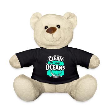 Clean Our Oceans Sea Ocean Protection Sea - Teddy Bear - black - Front