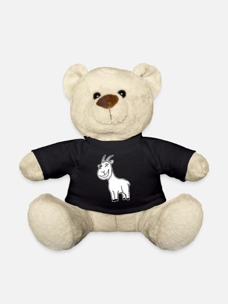 Chèvre Animal Heureux Heureux Heureux Rire - Nounours - noir