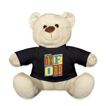 Oxford England UK Stadt Bunt Skyline Heimat - Teddy - Schwarz - Vorne