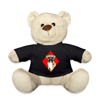 Boxer Dog Love Dog - Teddy Bear - black - Front