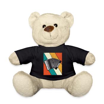 Accordion Styrian Harmonica Accordion - Teddy Bear - black - Front