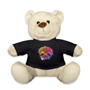 Buntes Faultier Sloth - Teddy - Schwarz - Vorne