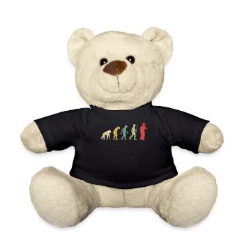 Feuerwehrmann mit Schlauchentwicklung - Teddy - Schwarz - Vorne