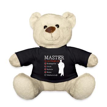 Kindergarten World Domination Master's Degree - Teddy Bear - black - Front