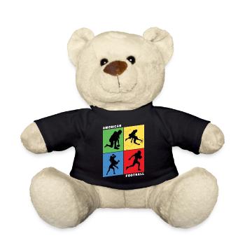 Joueur de football américain Vintage Retro USA Sport - Nounours - noir - Devant