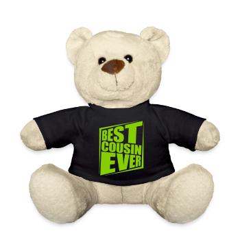 best cousin ever quote - Teddy Bear - black - Front