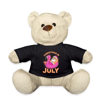Weihnachten Im Juli Christmas In July Humor Santa - Teddy Bear - black - Front