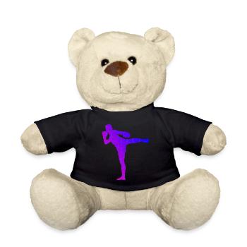 Women's Thai Boxing Thai Boxer Muay Thai Men - Teddy Bear - black - Front
