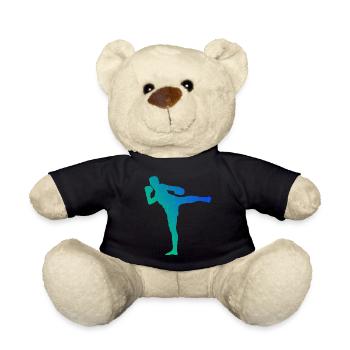 Women's Muay Thai Thai Boxing Men's Thai Boxer - Teddy Bear - black - Front