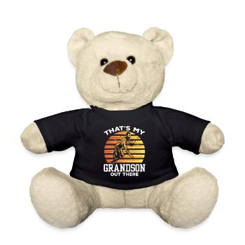 Das Ist Mein Enkel Da Draußen Beim Basketball - Teddy - Schwarz - Vorne
