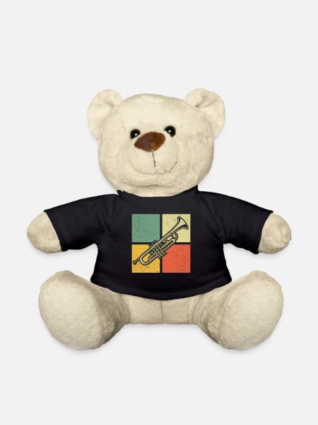 Trompete Trompetenspieler Trompeter - Teddy - Schwarz