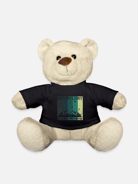 Bushcraft Wildnis Natur Survival Spruch - Teddy - Schwarz