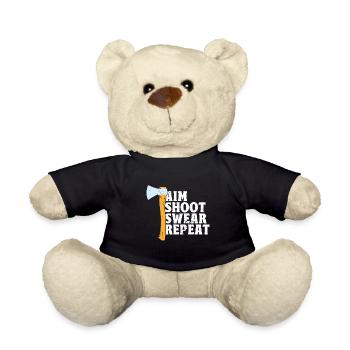 Axtwurf Axe Wurfspiel - Teddy - Schwarz - Vorne