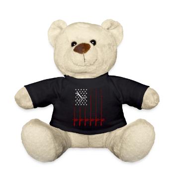 Lustiges Fischen-design - Teddy - Schwarz - Vorne