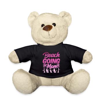 Beach visit mother beach holiday Beach beach - Teddy Bear - black - Front