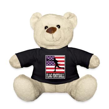 Joueurs américains de flag football américain - Nounours - noir - Devant
