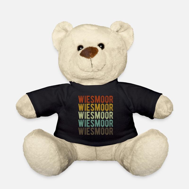 Wiesmoor Stadt Retro Vintage - Teddy - Schwarz