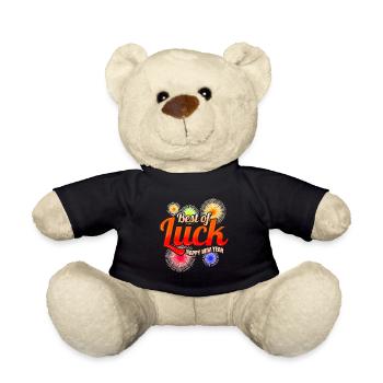 Best Of Luck Fireworks Happy New Year - Teddy - Schwarz - Vorne