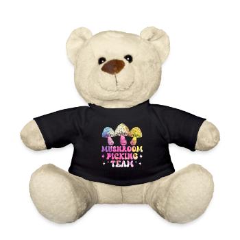 Mushroom pickers Team Mushroom pickers Mushroom picking Mushrooms - Teddy Bear - black - Front