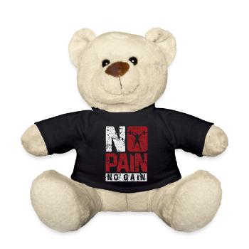 Bodybuilder Kraftsport Fitness Motiv - Teddy - Schwarz - Vorne