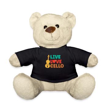 Life Dear Cello Musician Cellos Cellist - Teddy Bear - black - Front