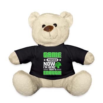 Jeu en pause maintenant que je suis ici ça suffit - Nounours - noir - Devant