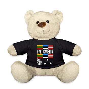 Eurovision Estonia Lithuania Latvia - Teddy Bear - black - Front