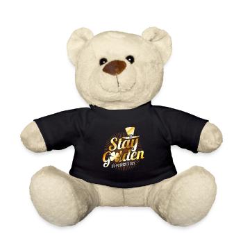 Shamrock Has To Stay Golden On St Patricks Day - Teddy Bear - black - Front