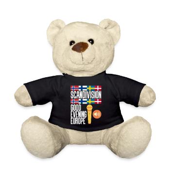 Eurovision Sweden Norway Denmark Finland - Teddy Bear - black - Front