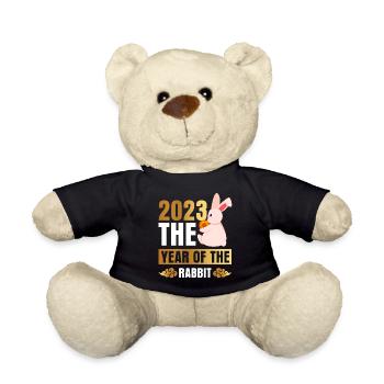 2023 Das Jahr des Hasen Chinesisches Tierkreiszeichen - Teddy - Schwarz - Vorne