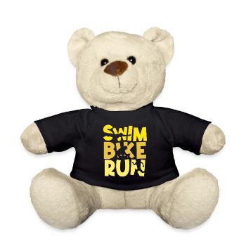Swim Bike Run Triathletin Triathlet Triathlon - Teddy - Schwarz - Vorne