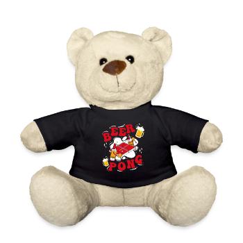 Beer Pong Table Party Game Drinking Game Beer Pong - Teddy Bear - black - Front