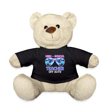 High School teacher off duty Holiday Teacher - Teddy Bear - black - Front