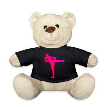Thai Boxing Thai Boxing Muay Thai Thai Boxer - Teddy Bear - black - Front