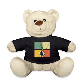 Banjo Banjo player Banjoist - Teddy Bear - black - Front