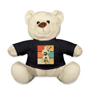 Banjo Banjo player Banjoist - Teddy Bear - black - Front