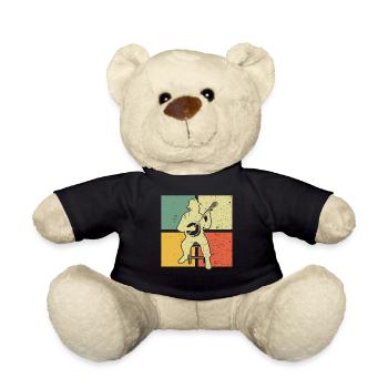Banjo Banjo player Banjoist - Teddy Bear - black - Front