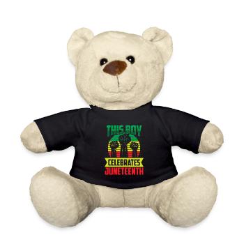 Ce garçon célèbre le Juneteenth 1865 Black - Nounours - noir - Devant