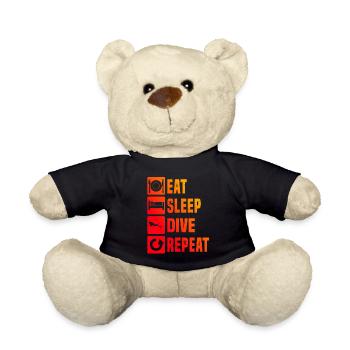 Scuba Diver Men Diver Diver Women - Teddy Bear - black - Front