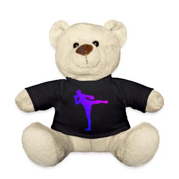 Muay Thai Thai Boxer Thai Boxing Thai Boxing Thai Boxing - Teddy Bear - black - Front