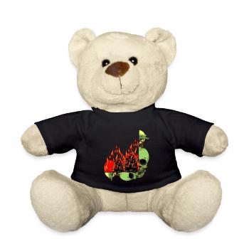 Planet Erde Klimawandel Umwelt Natur Skull Ende - Teddy - Schwarz - Vorne