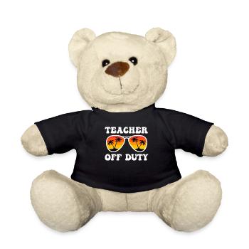 Teacher off duty Lehrerin außer Dienst Lehrer - Teddy - Schwarz - Vorne