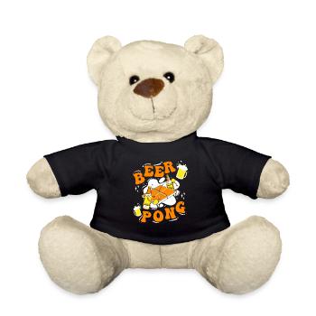 Beer Pong Table Party Game Drinking Game Beer Pong - Teddy Bear - black - Front